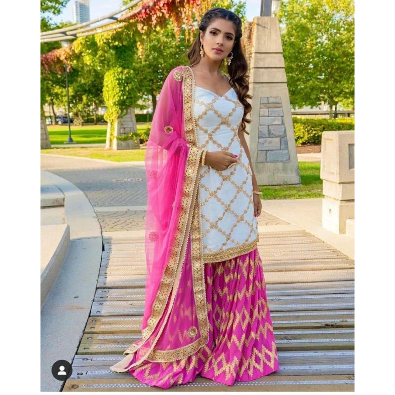 punjabi plazo sharara suit